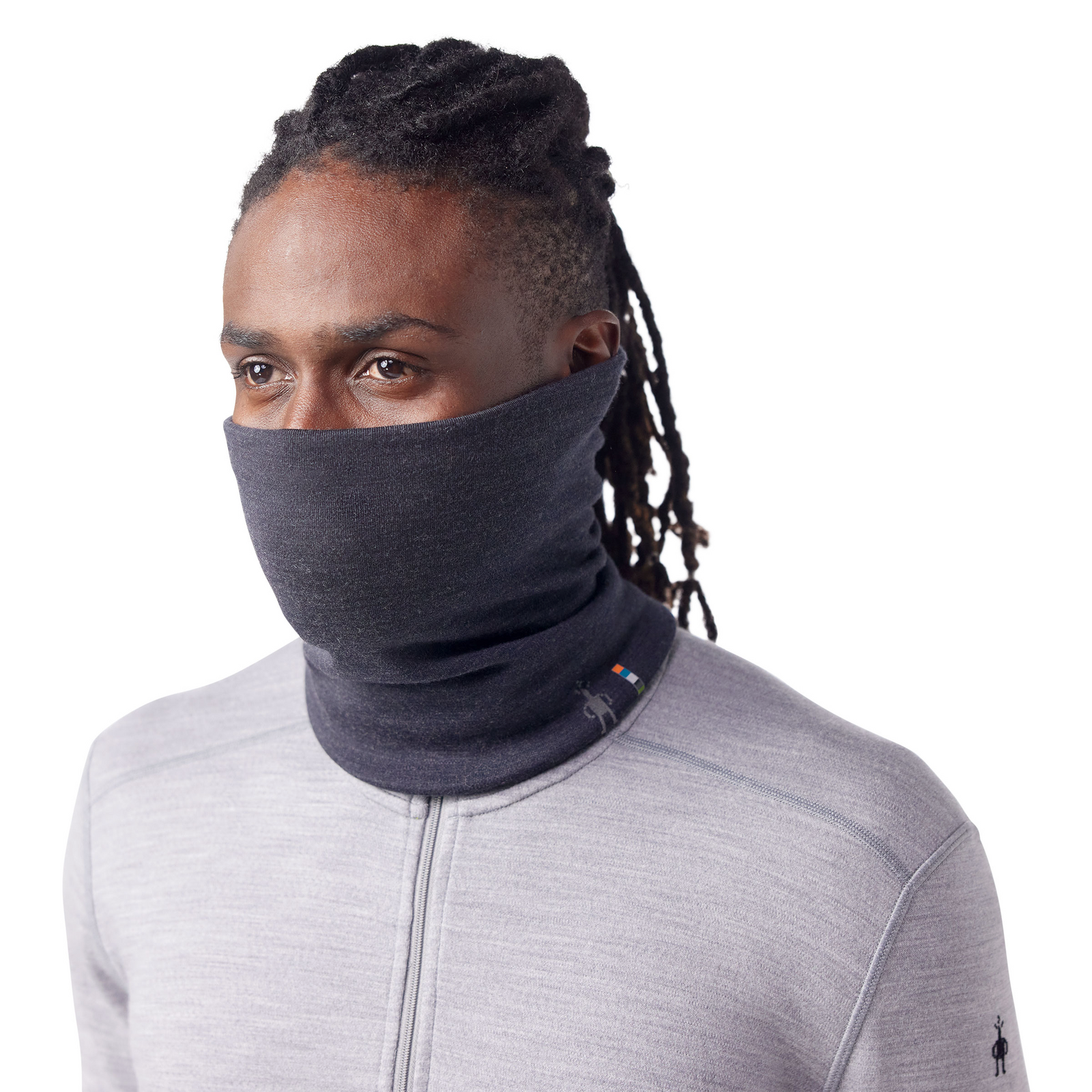Thermal Merino Reversible Neck Gaiter Black - ver - 2