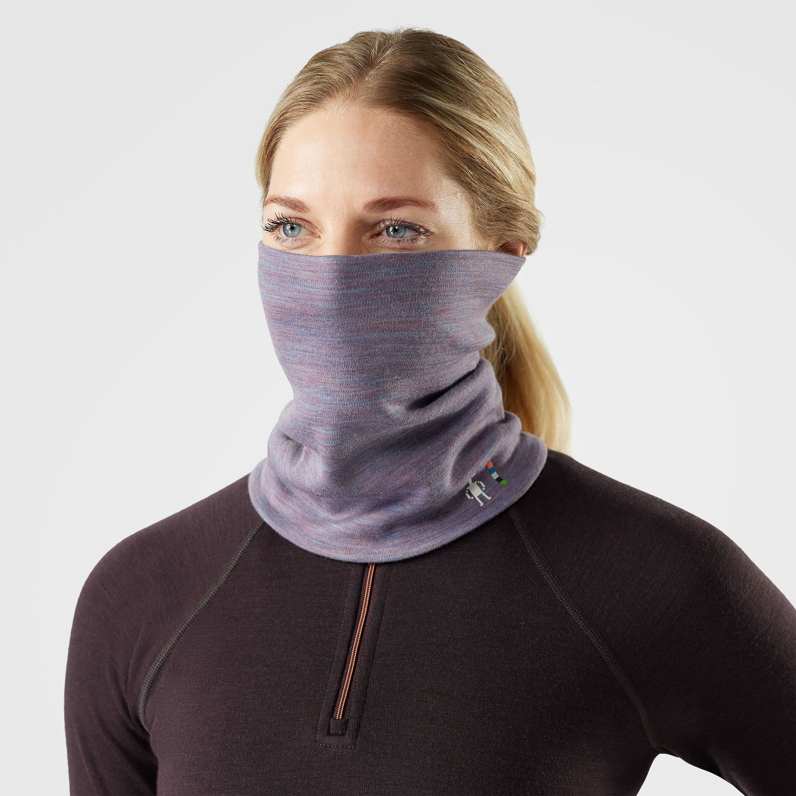 Thermal Merino Reversible Neck Gaiter Black - ver - 2