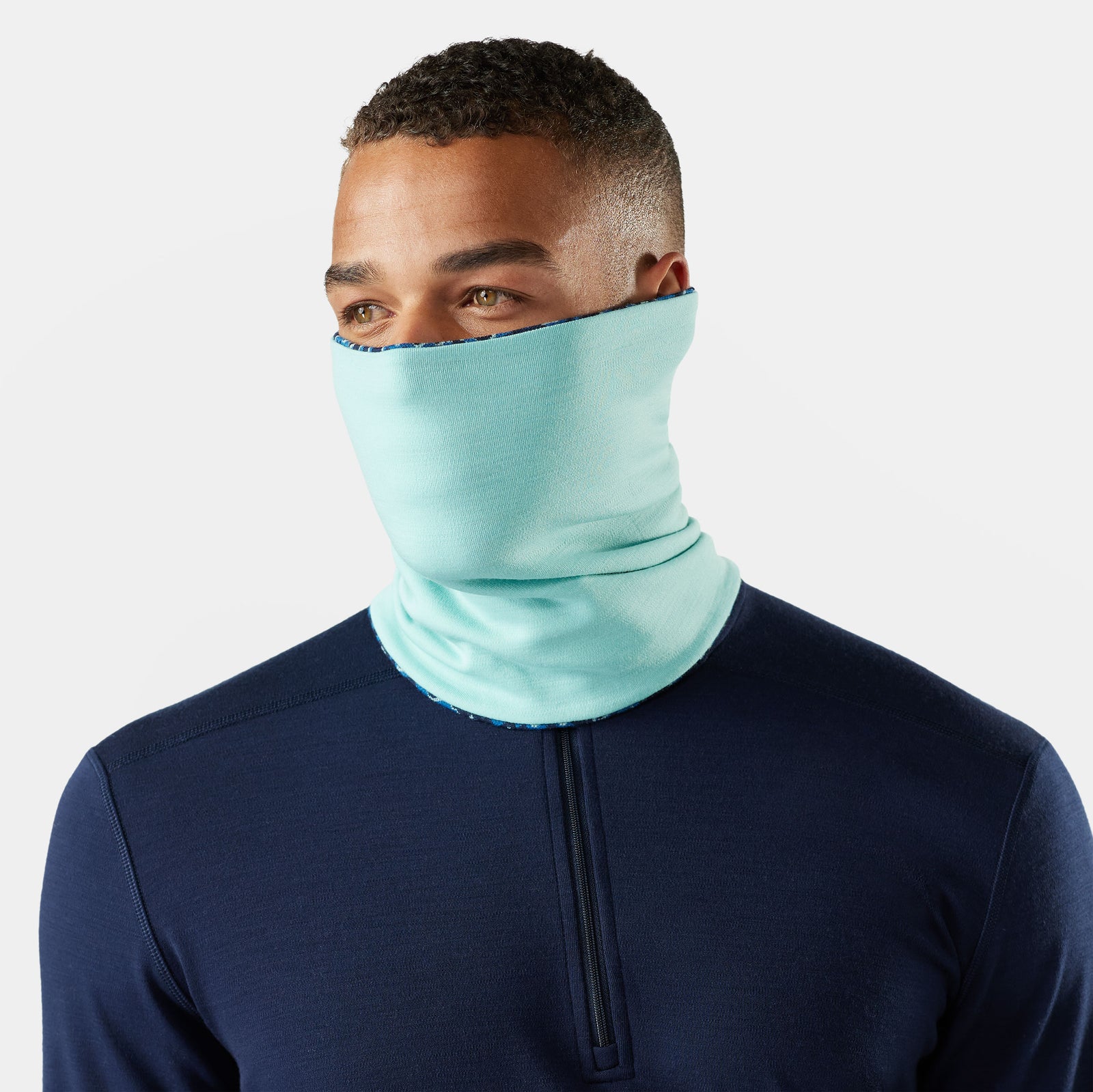 Thermal Merino Reversible Neck Gaiter Black - ver - 2