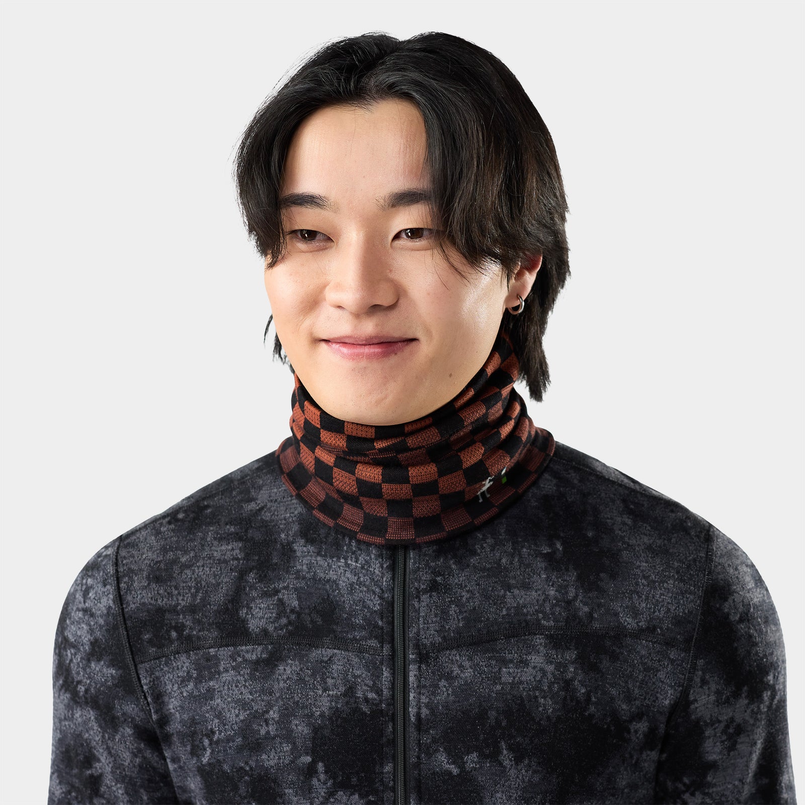 Thermal Merino Reversible Neck Gaiter Mocha Fair Isle Fun - ver - 4