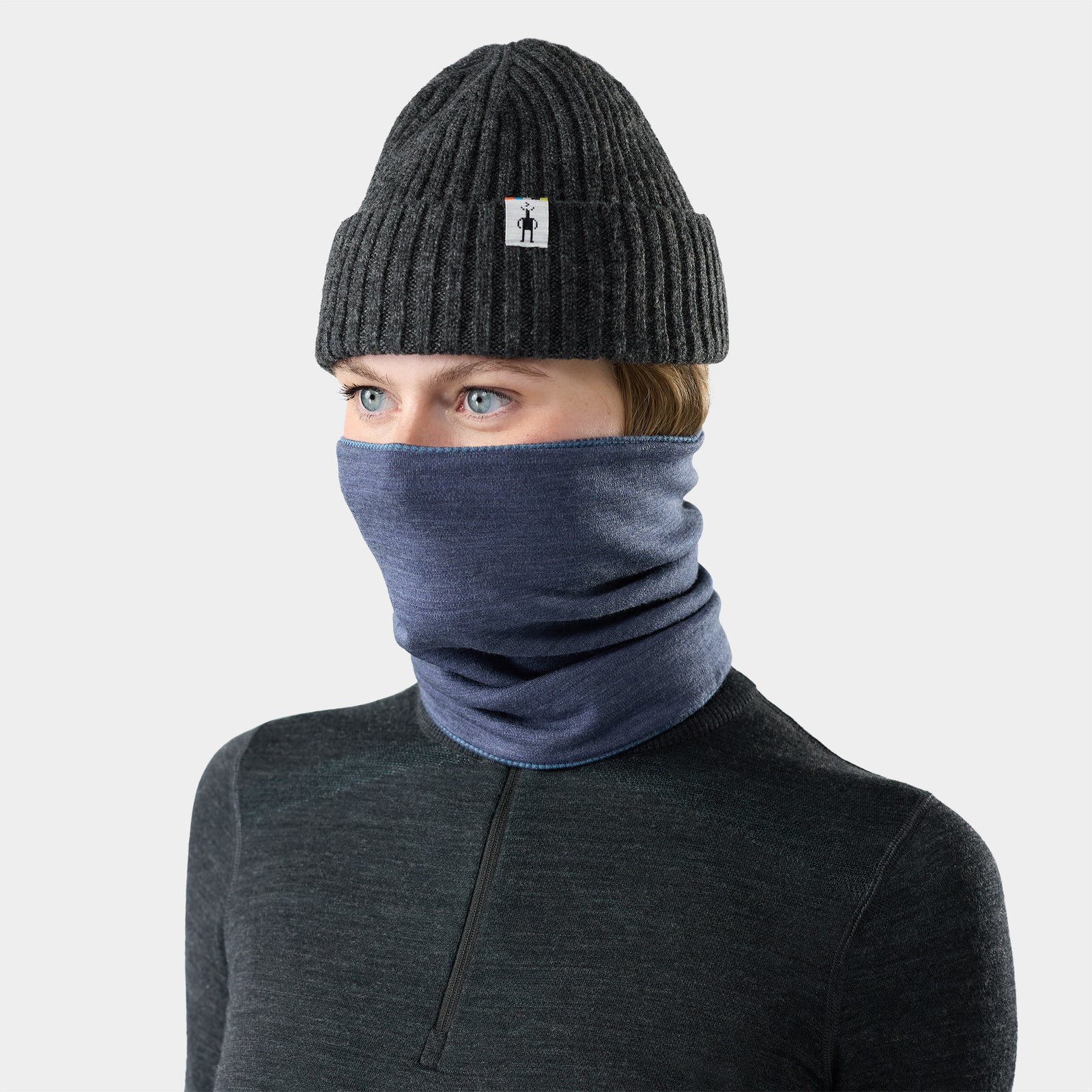 Thermal Merino Reversible Neck Gaiter Mocha Fair Isle Fun - ver - 8