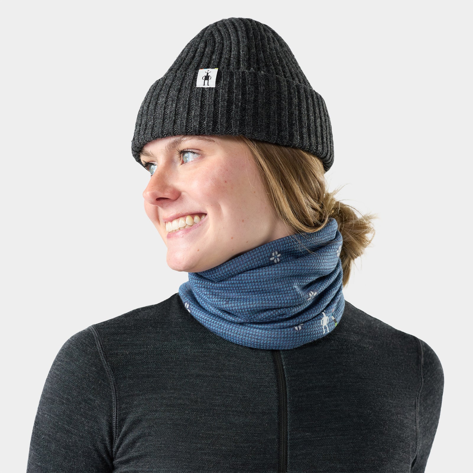 Thermal Merino Reversible Neck Gaiter Mocha Fair Isle Fun - ver - 7