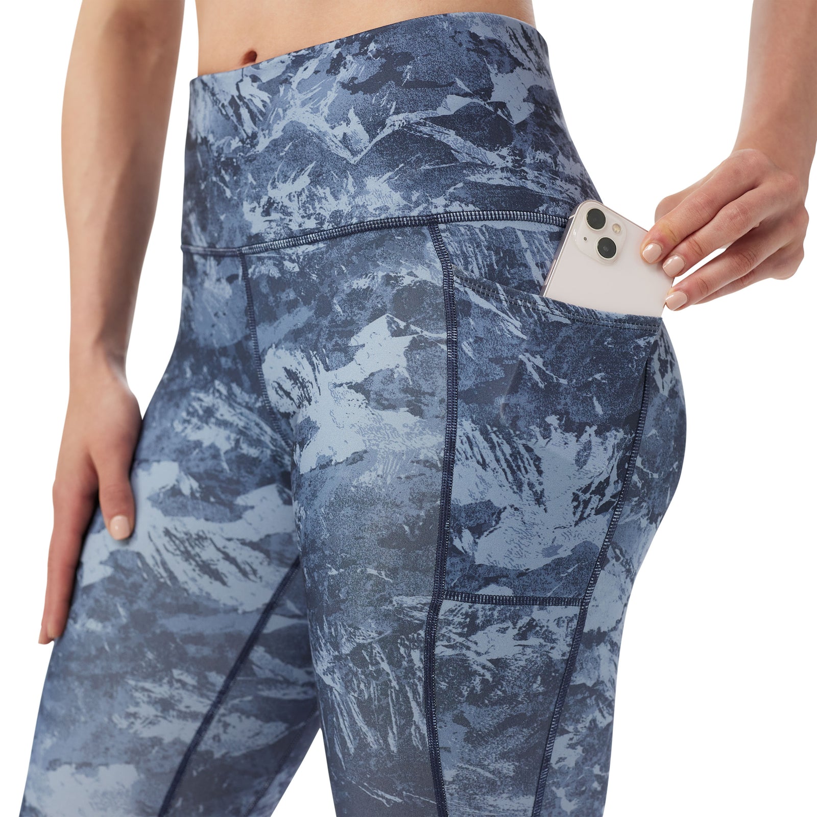 Women's Active Printed 7/8 Legging Nightfall Blue Mountain - ver - 3