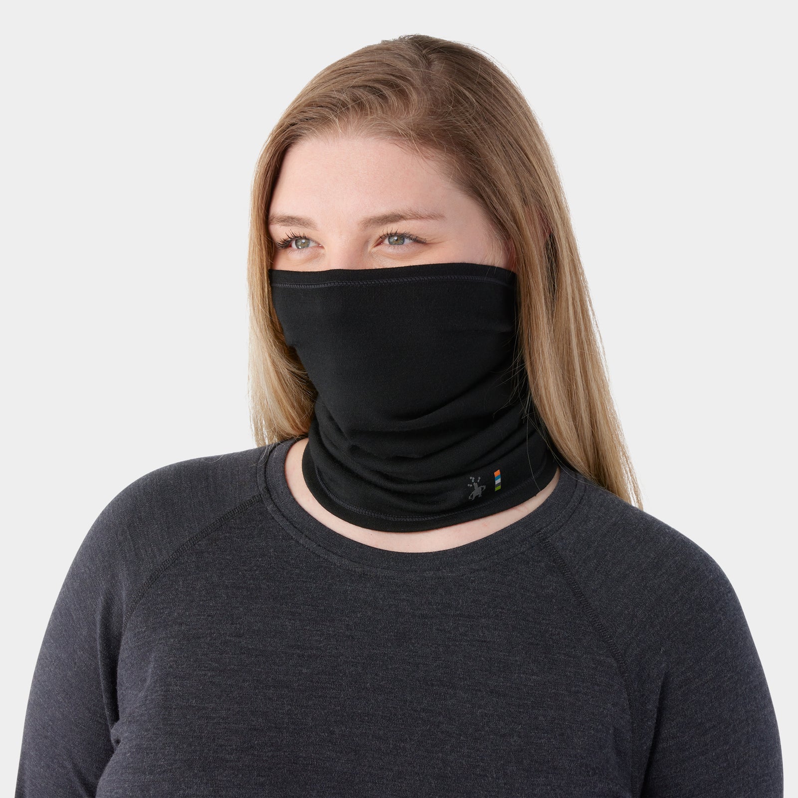 Thermal Merino Long Neck Gaiter Winter Moss Heather - ver - 2