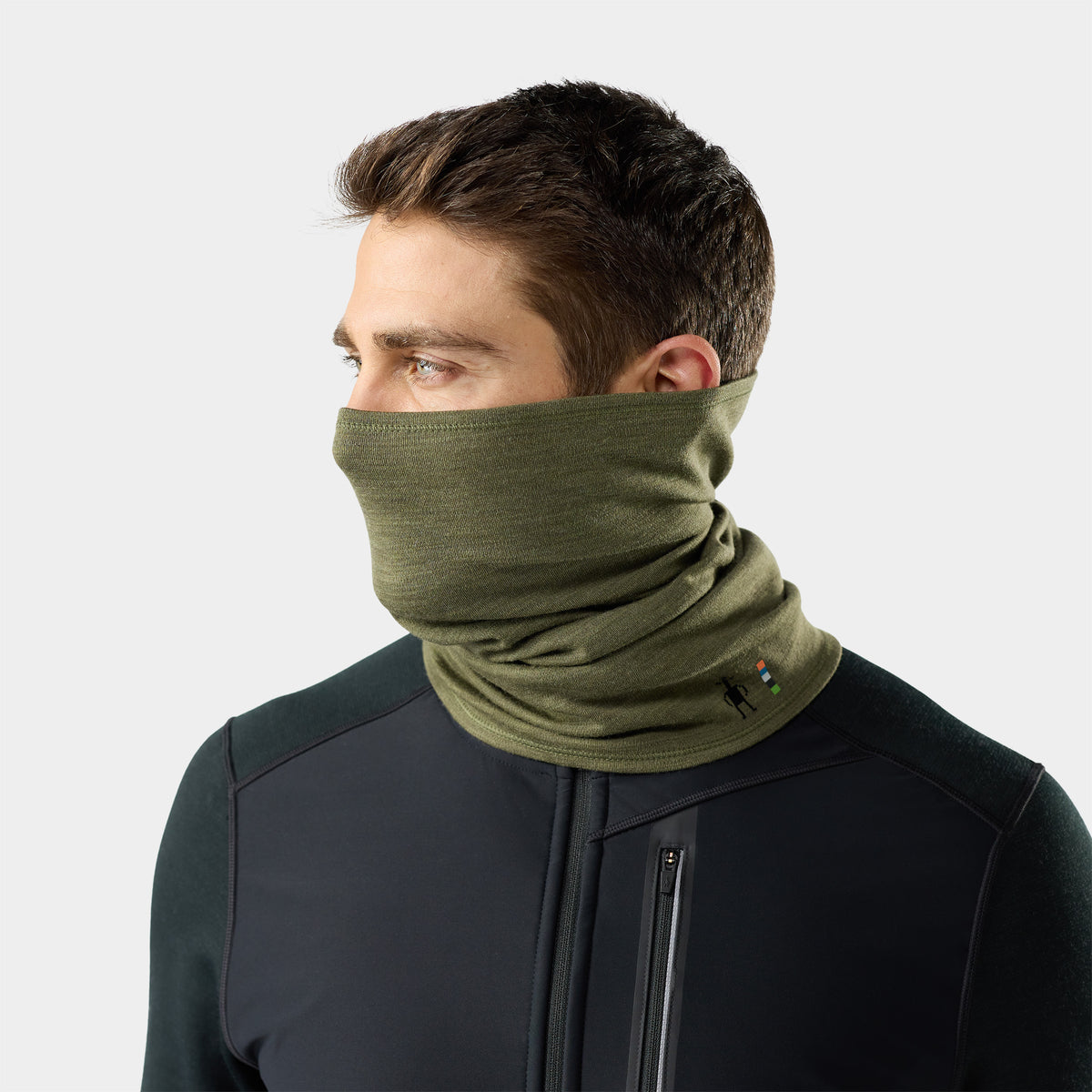 Thermal Merino Long Neck Gaiter Black Tie Dye - ver - 2