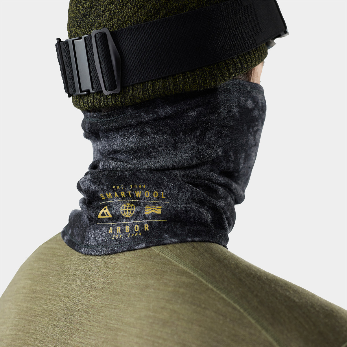 Cache-cou thermal Merino long  - voir - 2