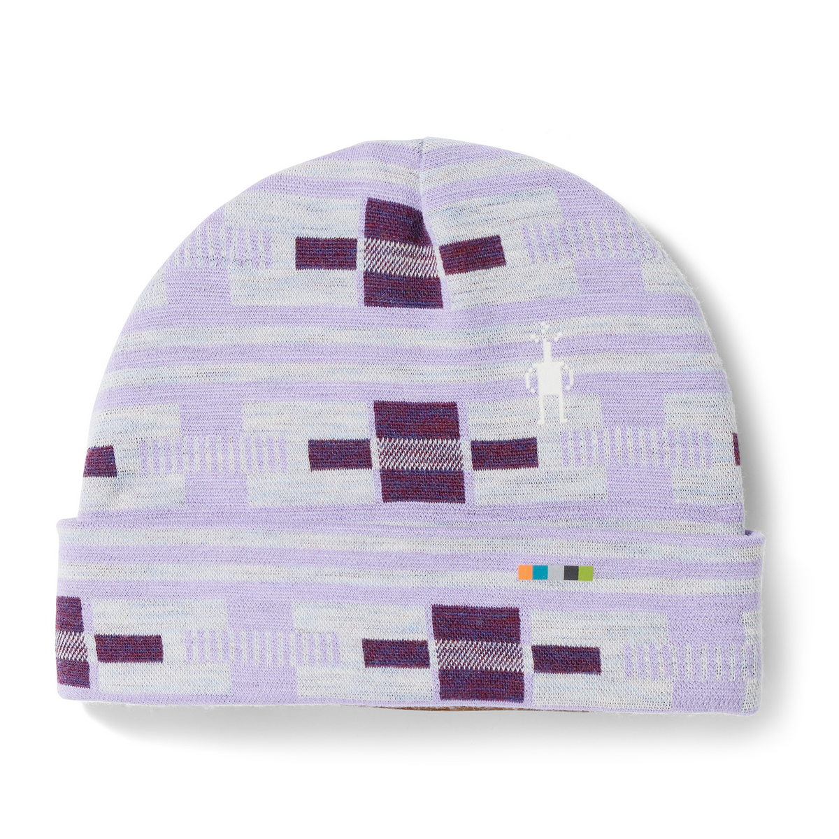 Tuque thermale et réversible Merino à motif et revers pour enfants  - voir - 1