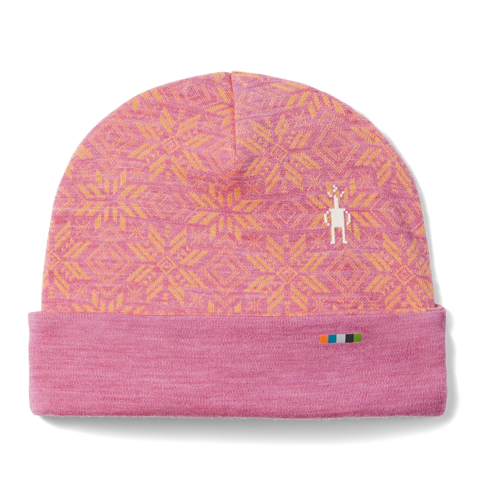 Tuque thermale et réversible Merino à motif et revers pour enfants  - voir - 1