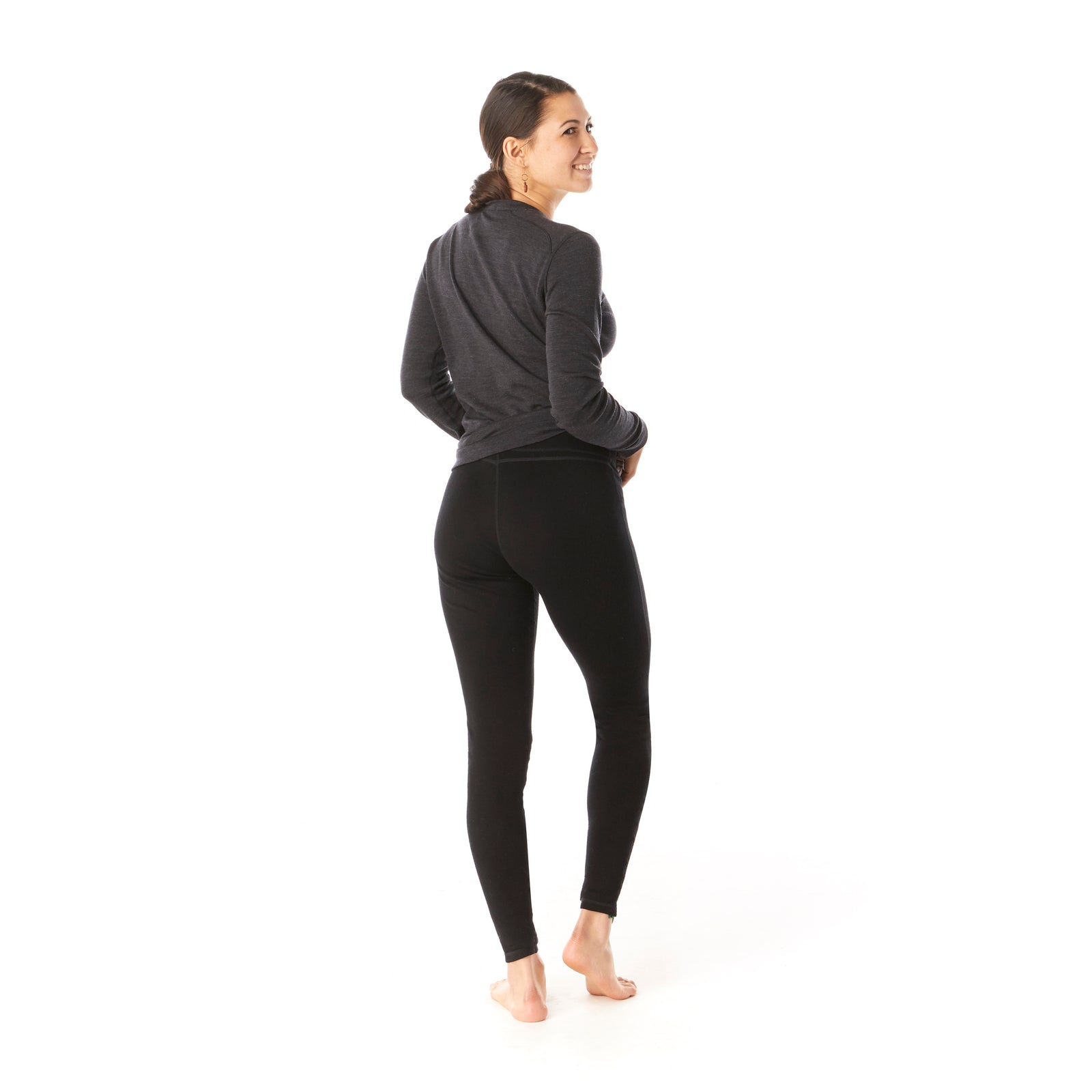 Women's Classic Thermal Merino Base Layer Bottom Nightfall Deco Floral - ver - 2