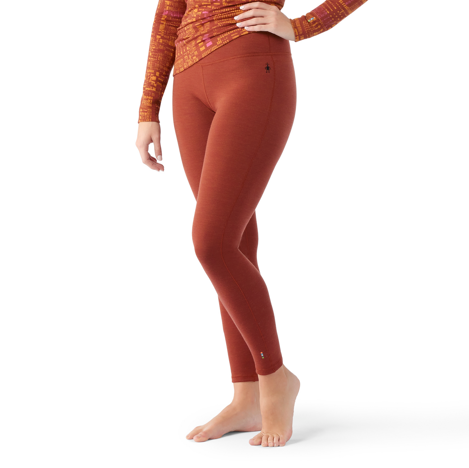 Women's Classic Thermal Merino Base Layer Bottom Nightfall Deco Floral - ver - 8