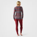 Women's Classic Thermal Merino Base Layer Bottom Nightfall Deco Floral - ver - 74