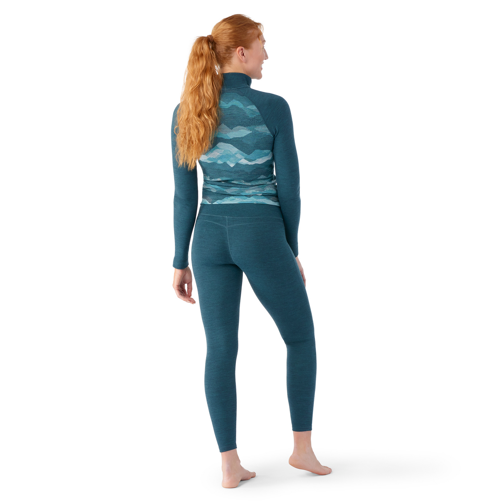 Women's Classic Thermal Merino Base Layer Bottom Charcoal Heather - ver - 2