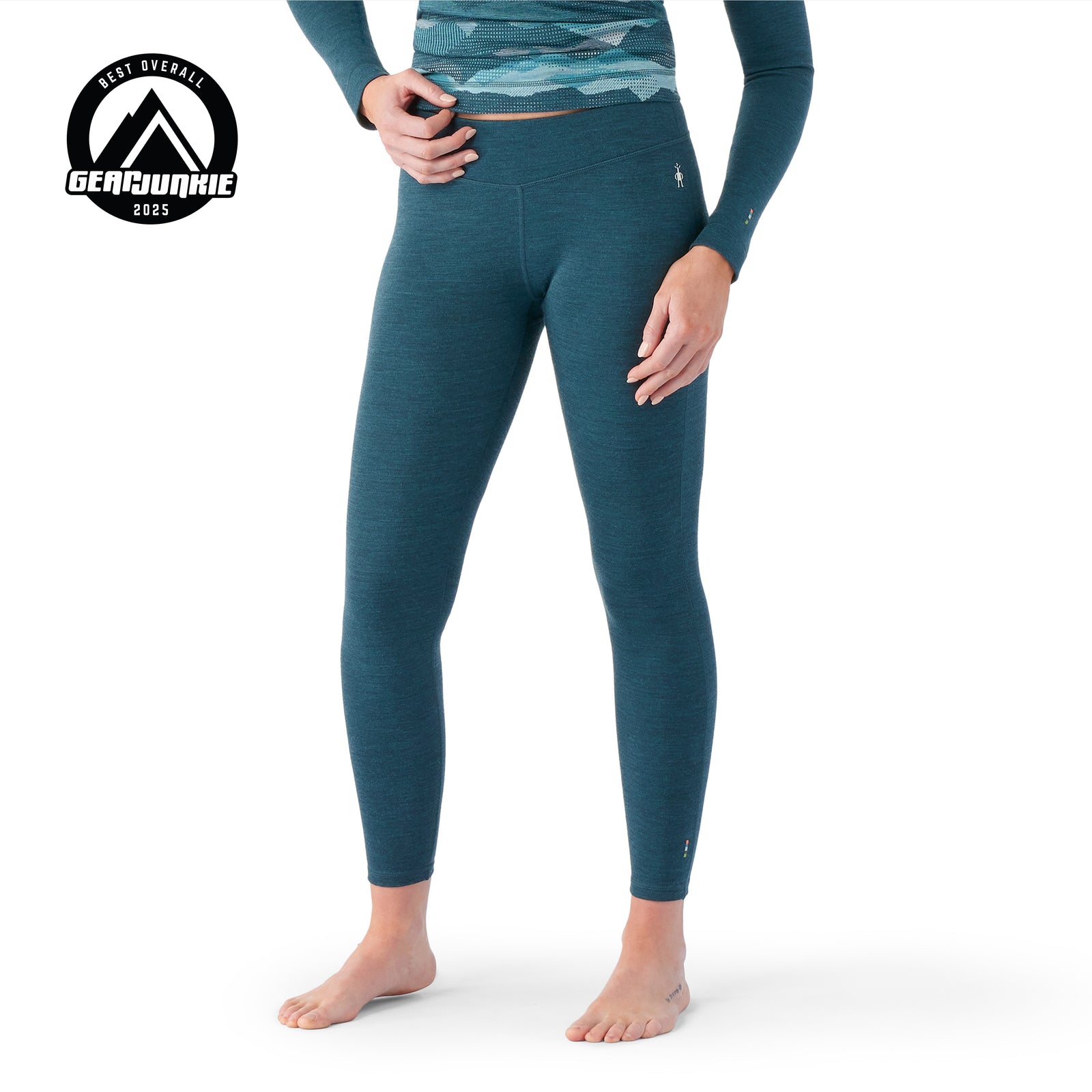 Women's Classic Thermal Merino Base Layer Bottom Charcoal Heather - ver - 1