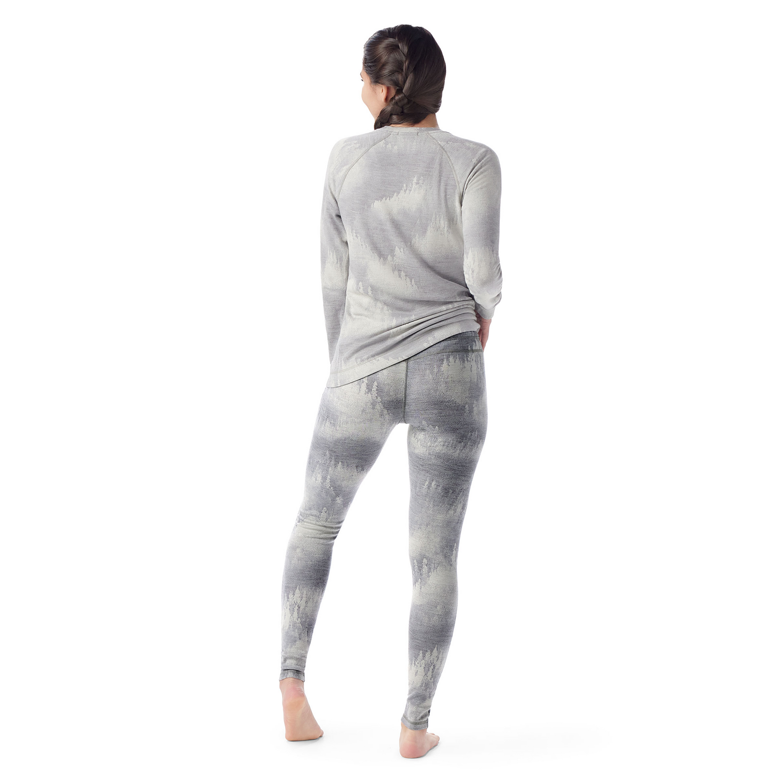 Women's Classic Thermal Merino Base Layer Bottom Charcoal Heather - ver - 2