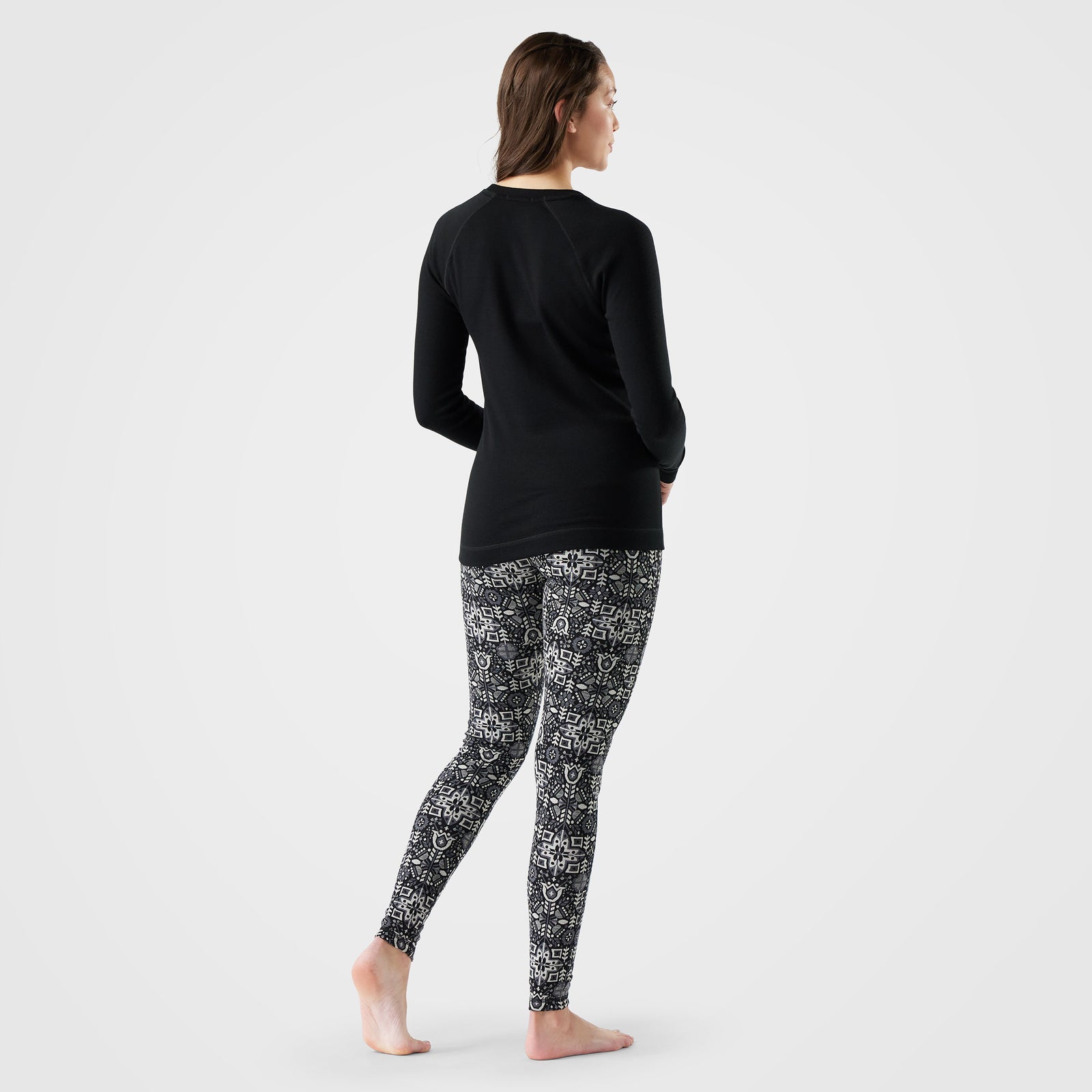 Women's Classic Thermal Merino Base Layer Bottom Nightfall Blue Heather - ver - 2