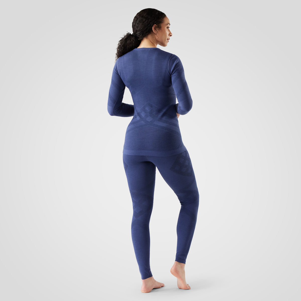 Women's Intraknit™ Thermal Merino Base Layer Crew Mink-Terracotta - 2