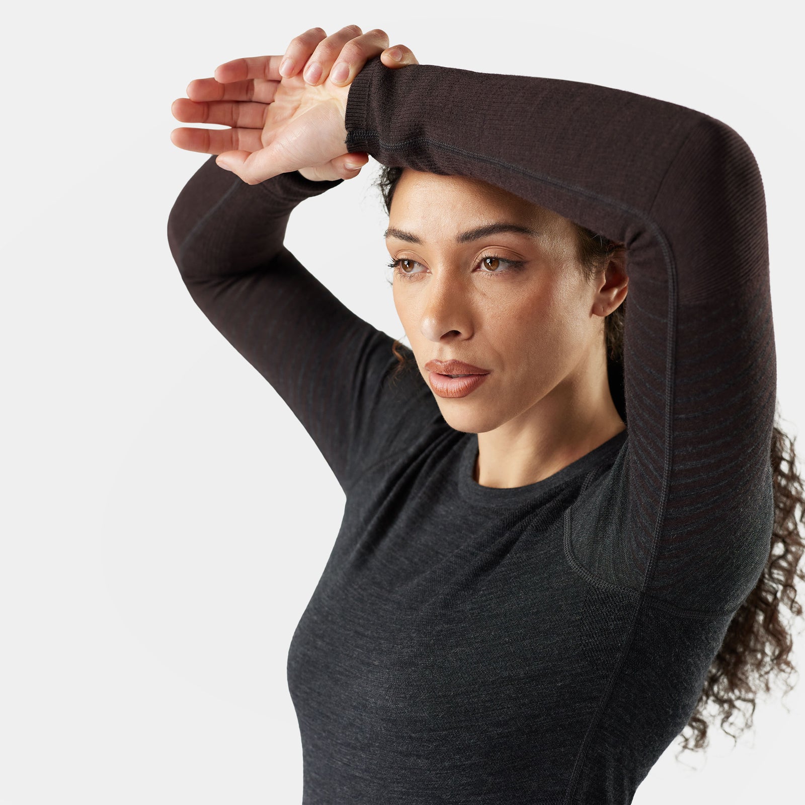 Women's Intraknit™ Thermal Merino Base Layer Crew Mink-Terracotta - ver - 4