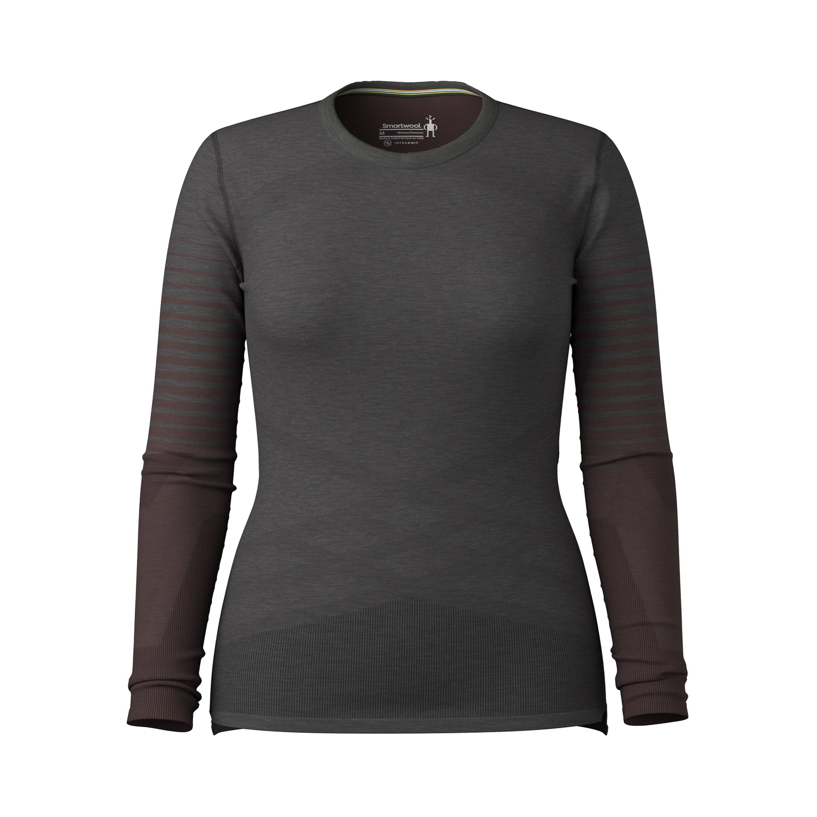 Women's Intraknit™ Thermal Merino Base Layer Crew Mink-Terracotta - ver - 5