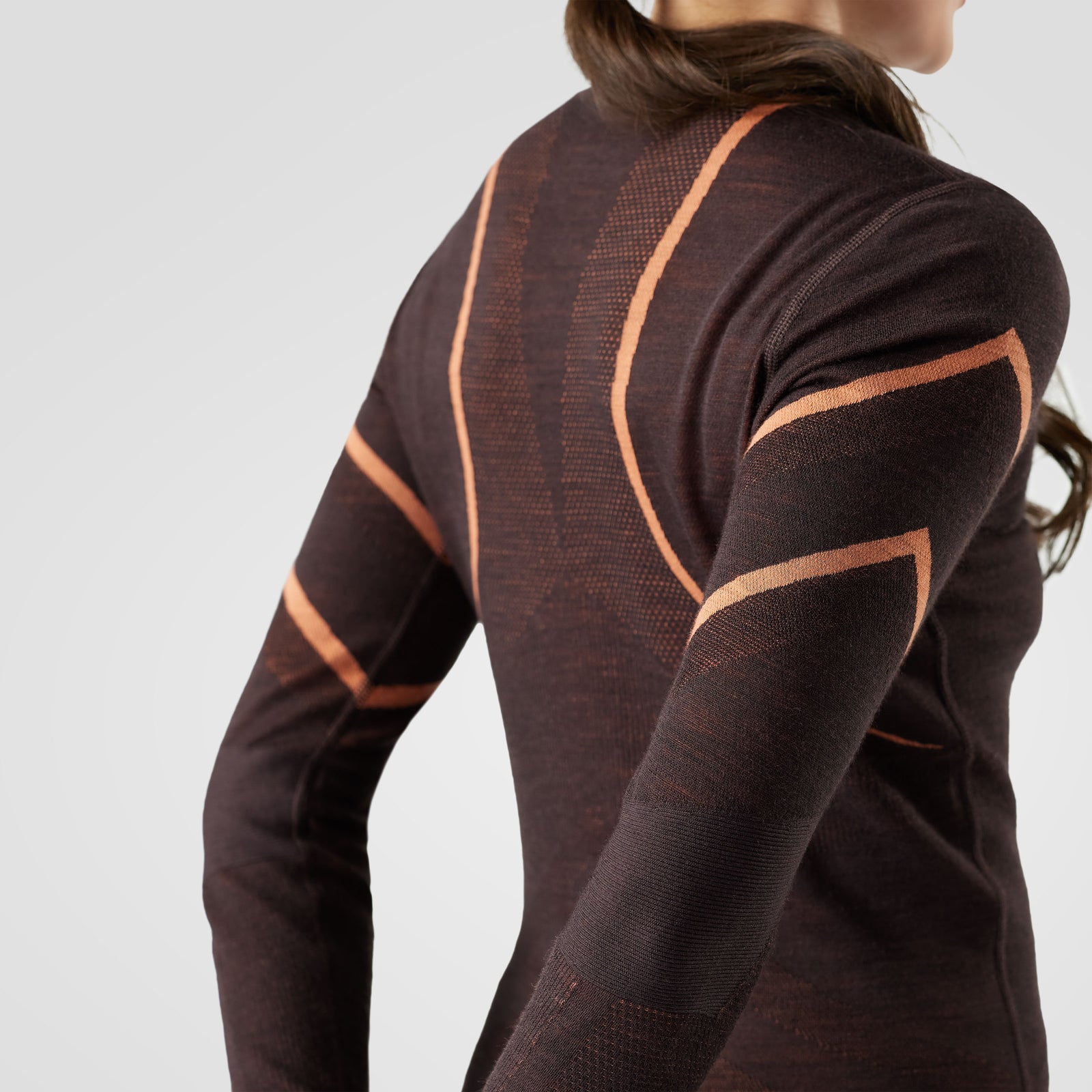 Women's Intraknit™ Thermal Merino Base Layer Crew Mink-Terracotta - ver - 6