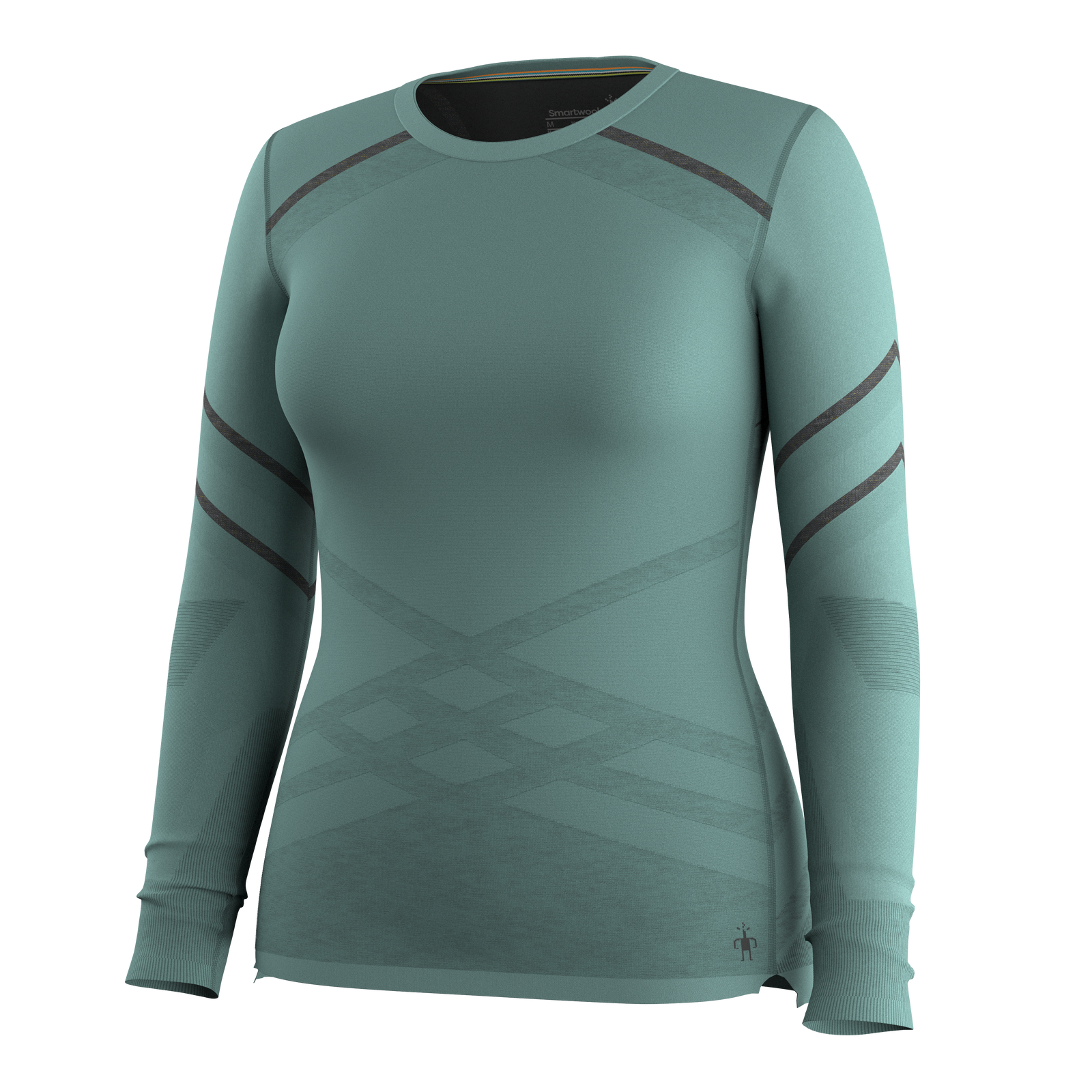 Women's Intraknit™ Thermal Merino Base Layer Crew Charcoal-Bronze Olive - ver - 4