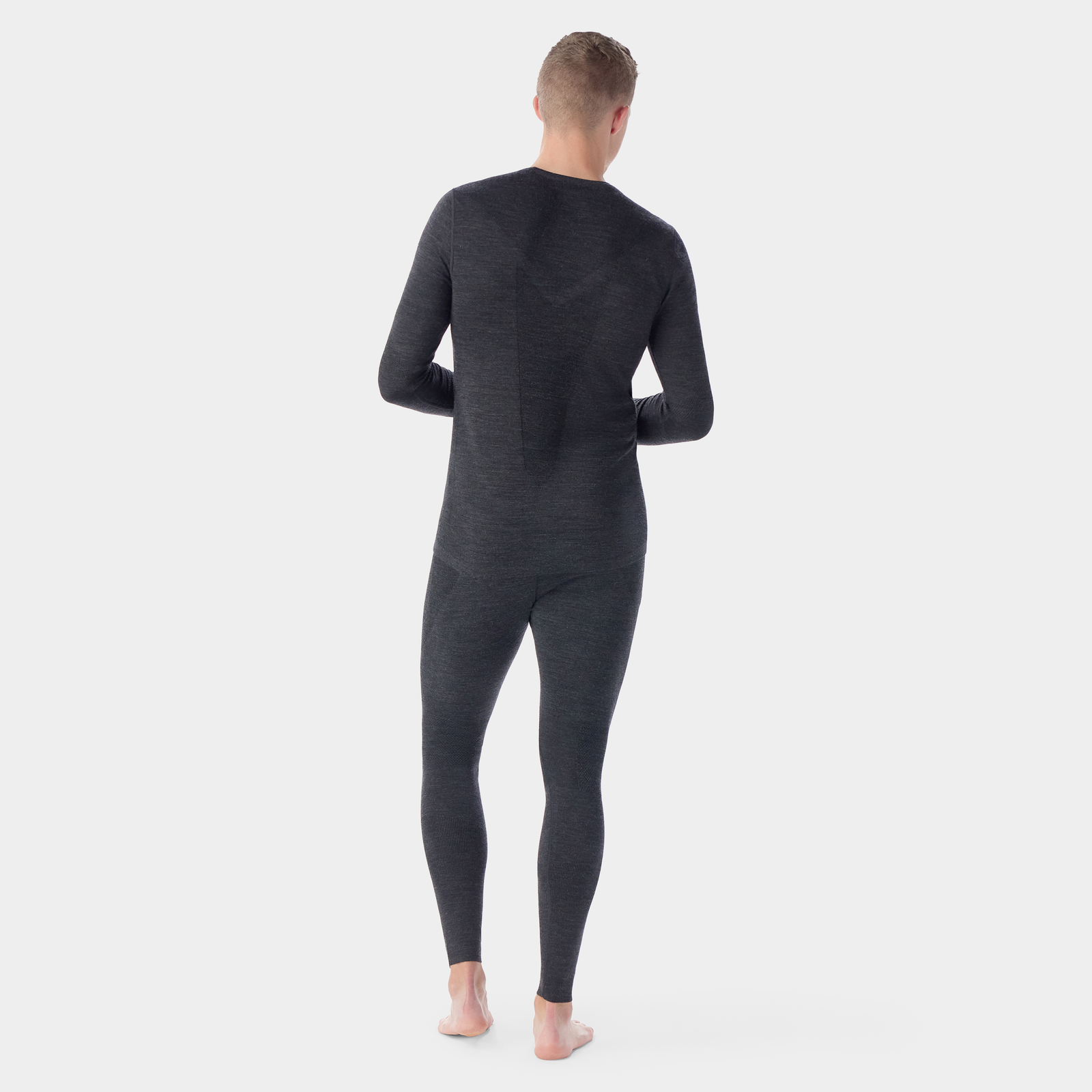 Men's Intraknit™ Thermal Merino Base Layer Crew Charcoal/Black - ver - 2