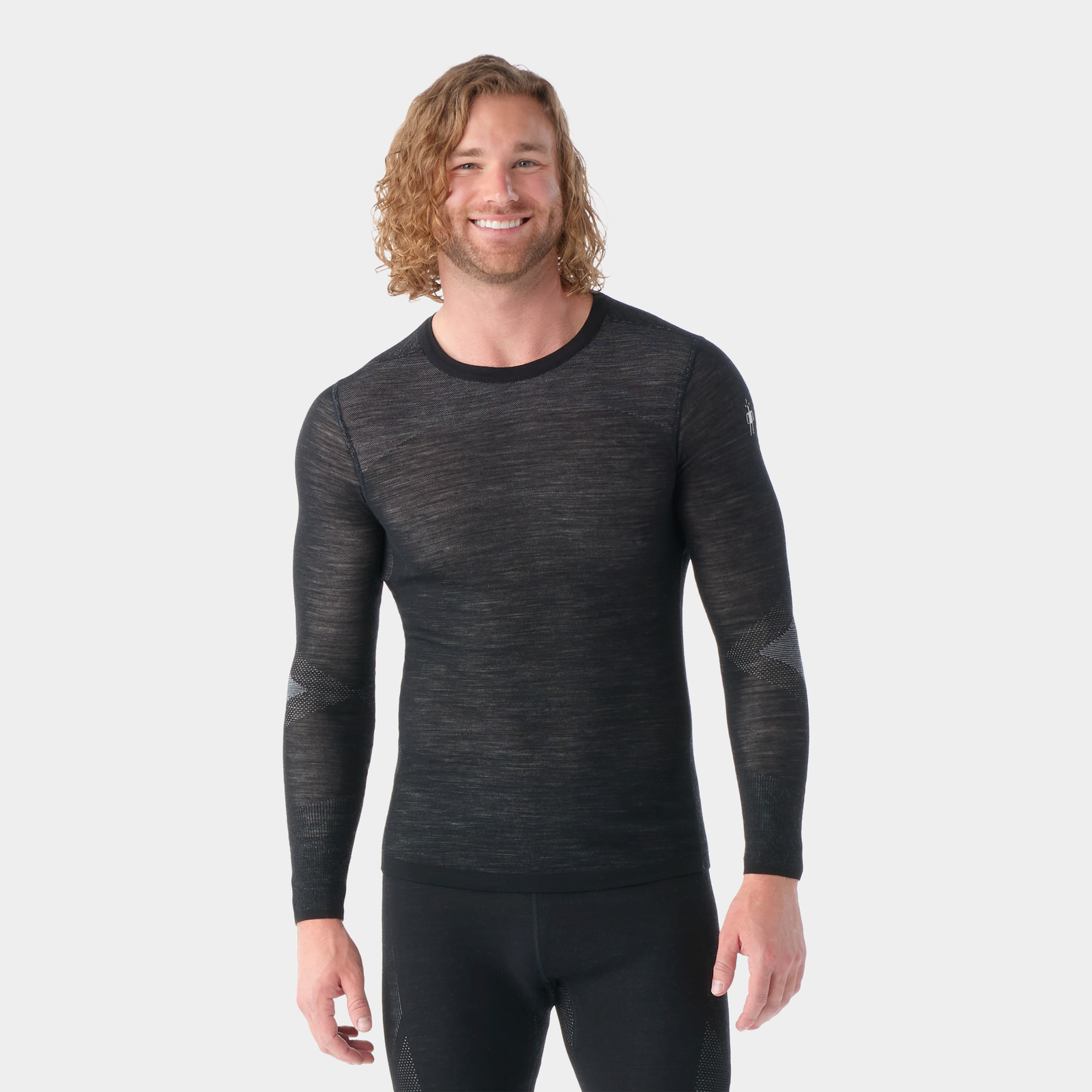 Men's Intraknit™ Thermal Merino Base Layer Crew Charcoal/Black - ver - 1