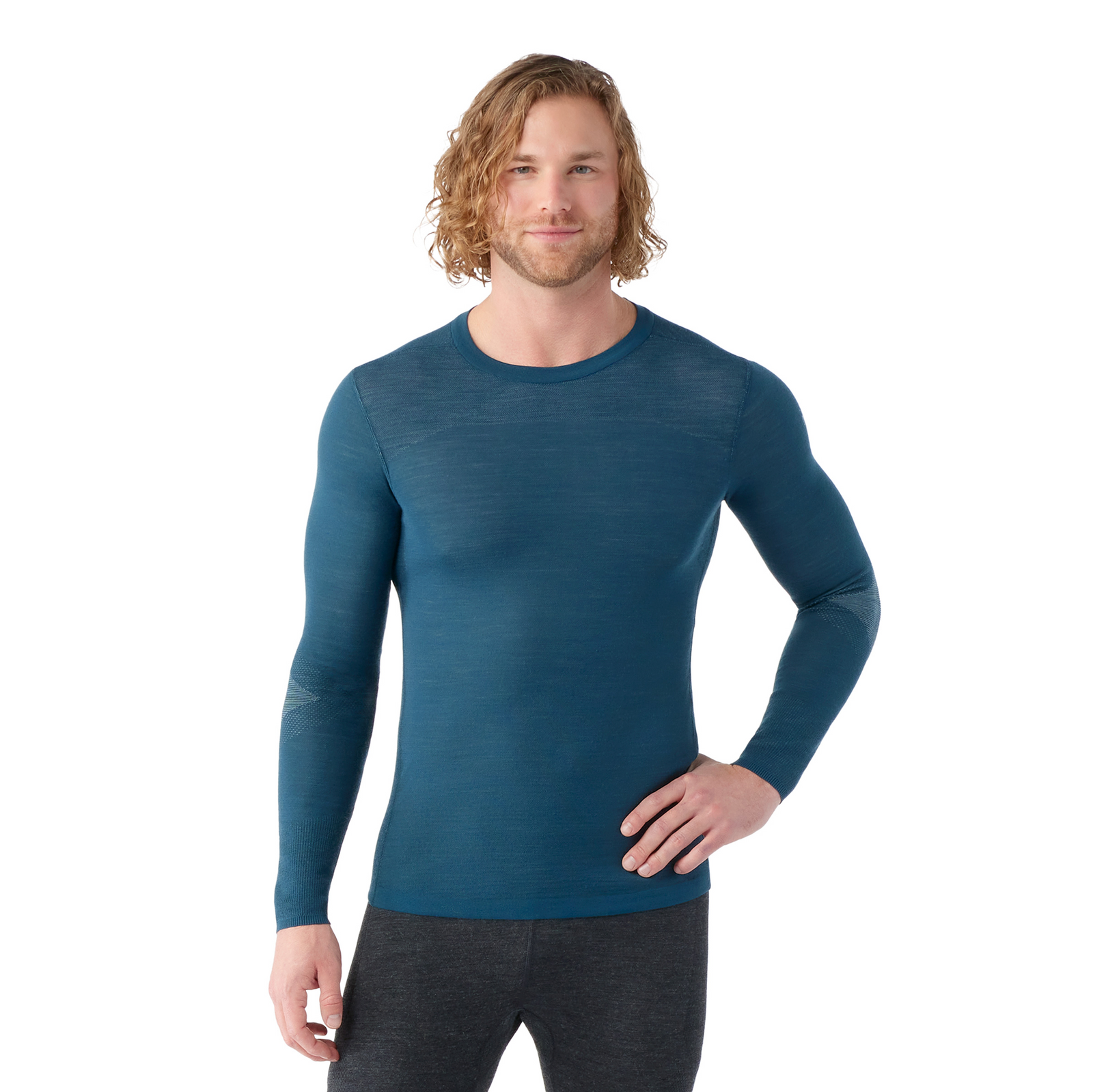 Men's Intraknit™ Thermal Merino Base Layer Crew Winter Moss - ver - 1