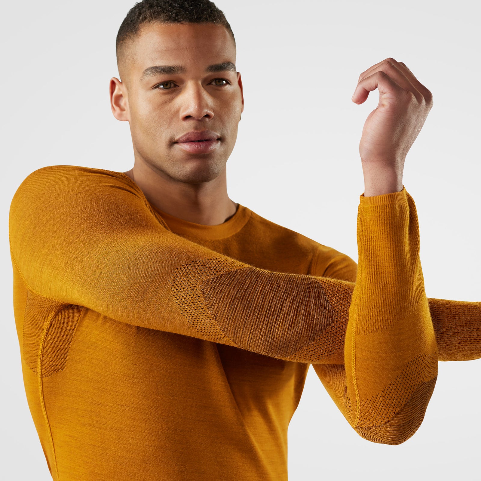 Men's Intraknit™ Thermal Merino Base Layer Crew Charcoal/Black - ver - 4