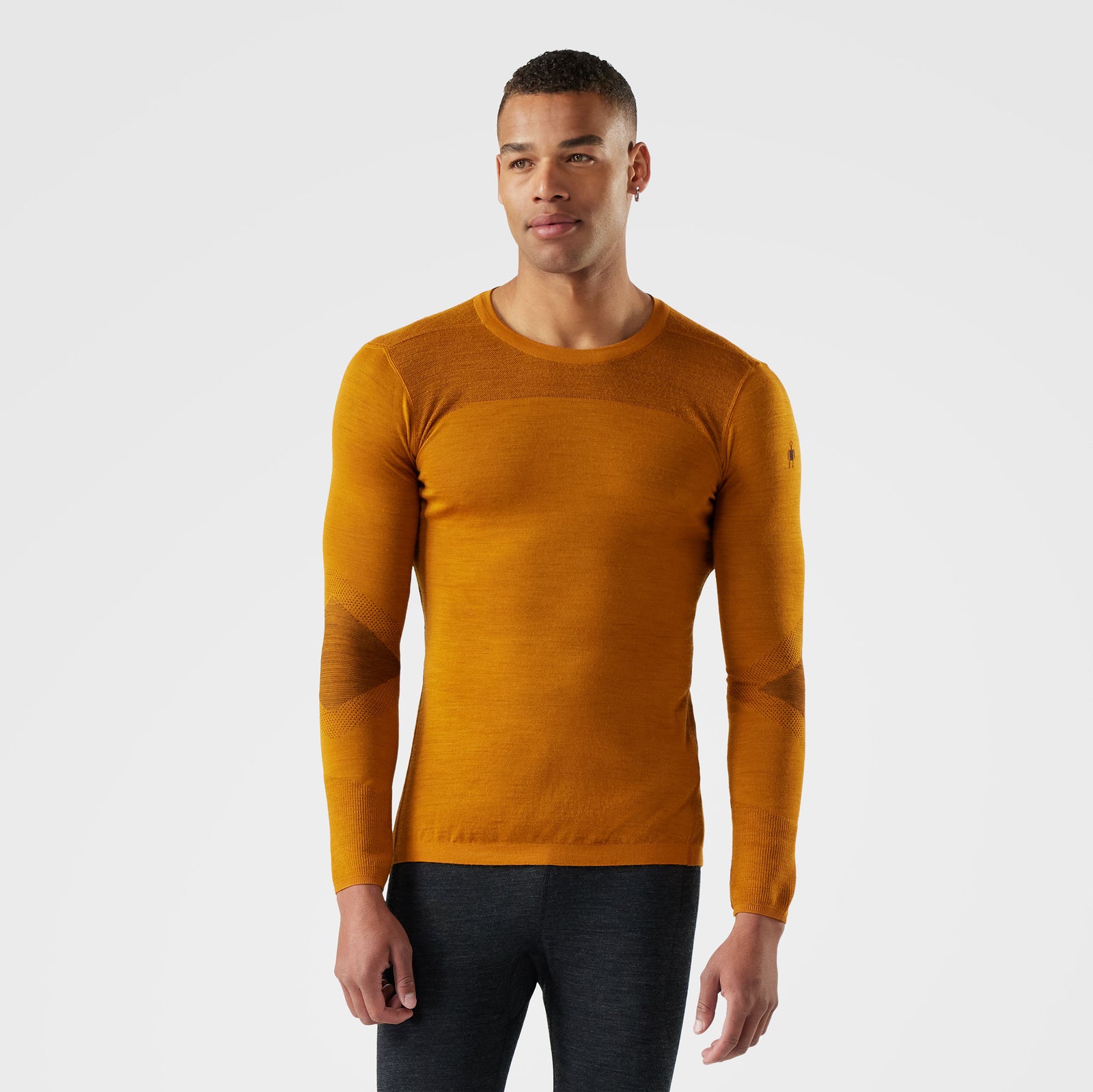 Men's Intraknit™ Thermal Merino Base Layer Crew Charcoal/Black - ver - 1