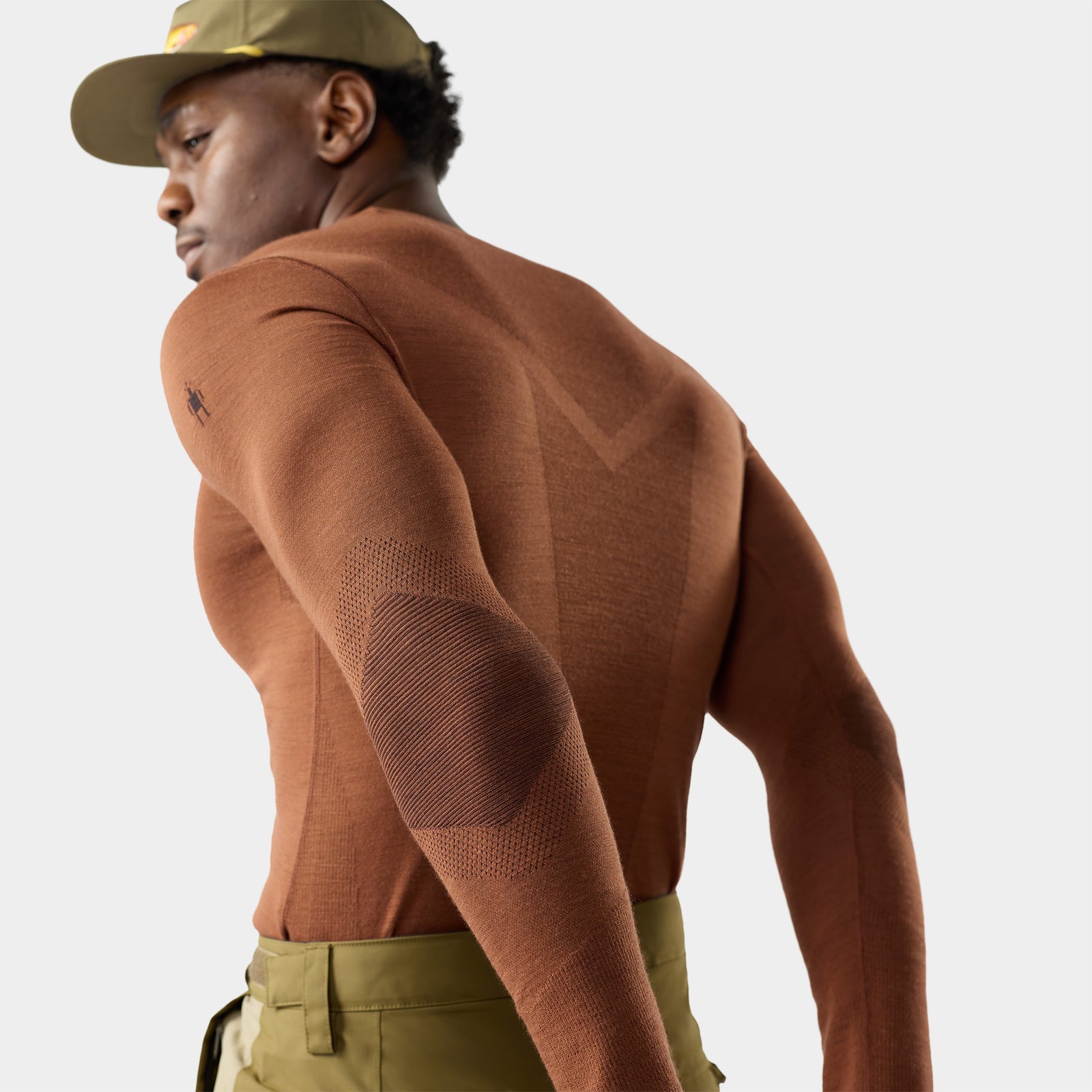Men's Intraknit™ Thermal Merino Base Layer Crew Burnt Sienna-Dark Mink - ver - 3