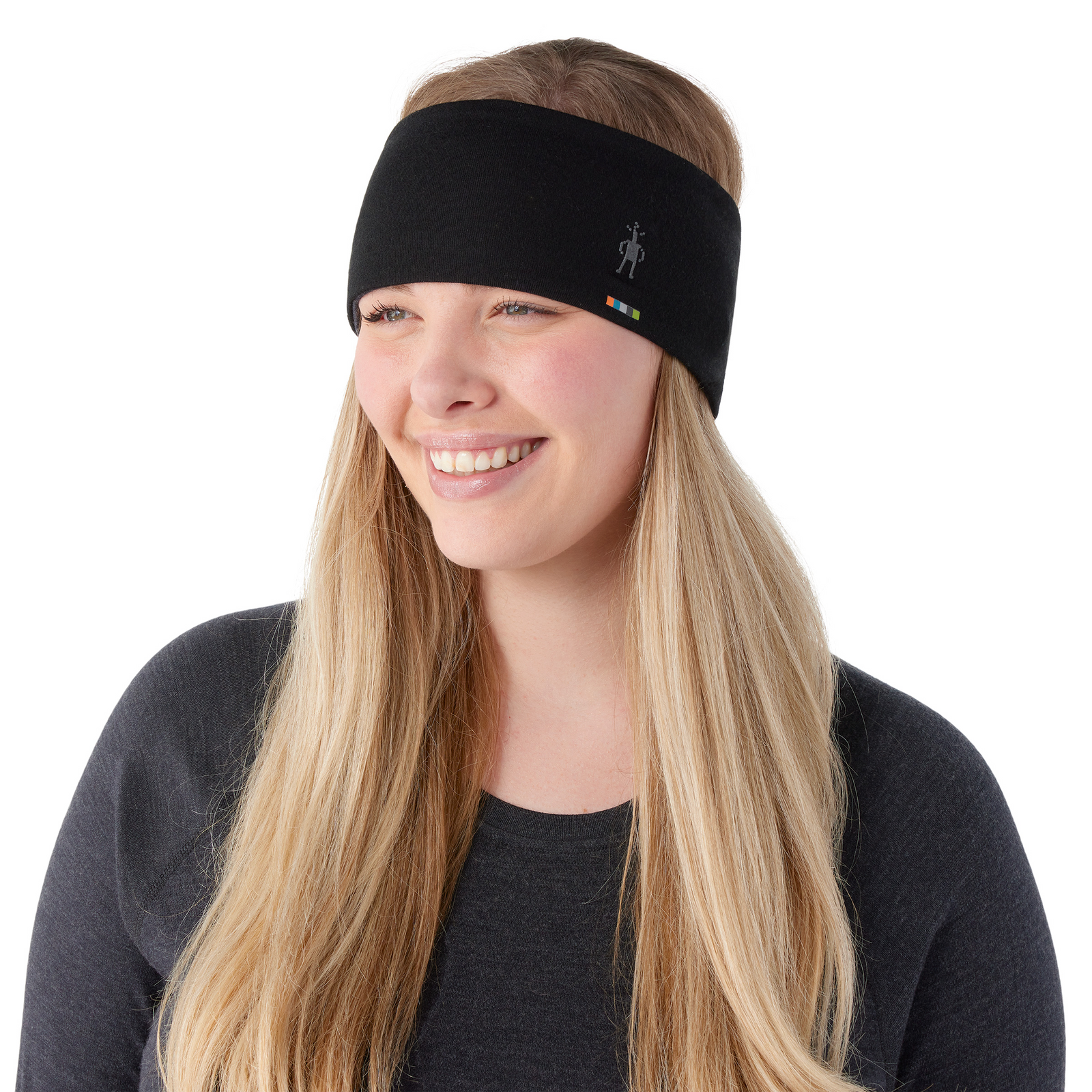 Thermal Merino Reversible Headband Nightfall Blue Floral - ver - 2
