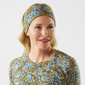 Thermal Merino Reversible Headband Nightfall Blue Floral - ver - 2