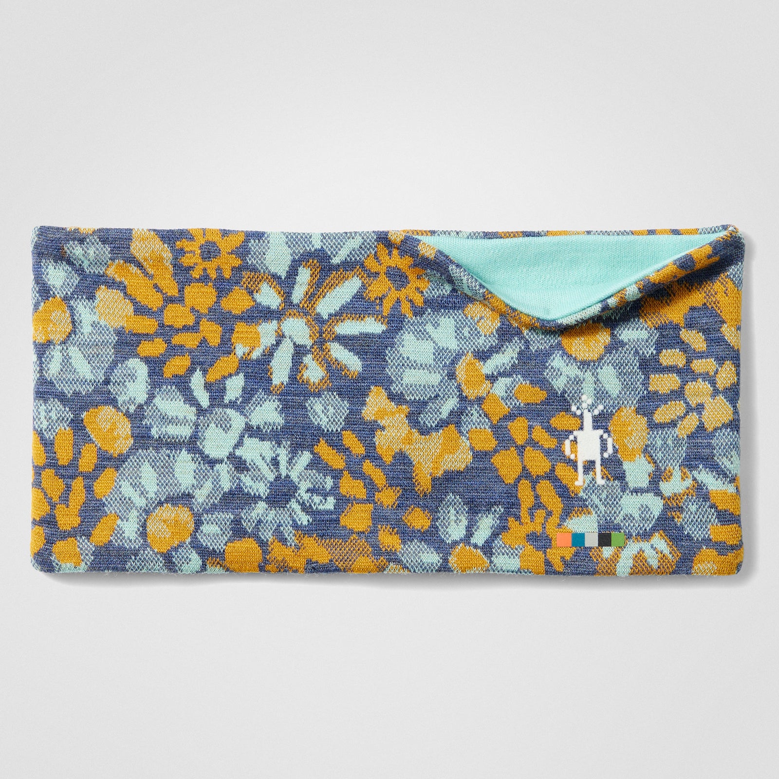 Thermal Merino Reversible Headband Nightfall Blue Floral - ver - 3