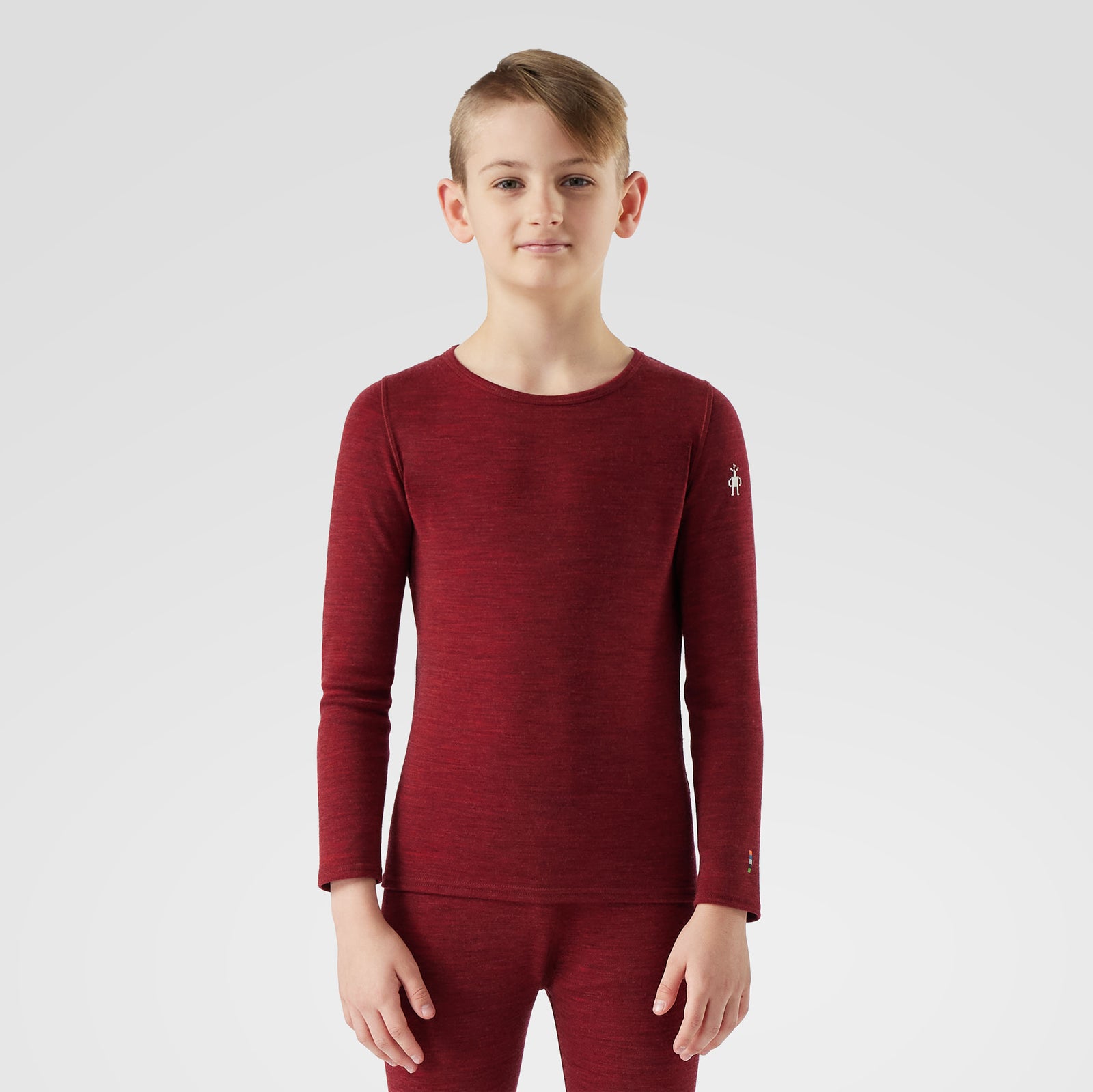 Kids' Classic Thermal Merino Base Layer Crew Black - ver - 5