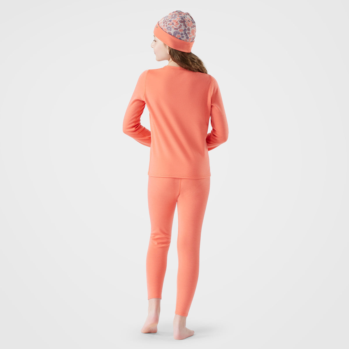 Kids' Classic Thermal Merino Base Layer Crew Cherry Lacquer - ver - 2