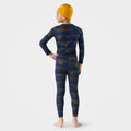 Kids' Classic Thermal Merino Base Layer Bottom Deep Navy Geo Peaks - ver - 2