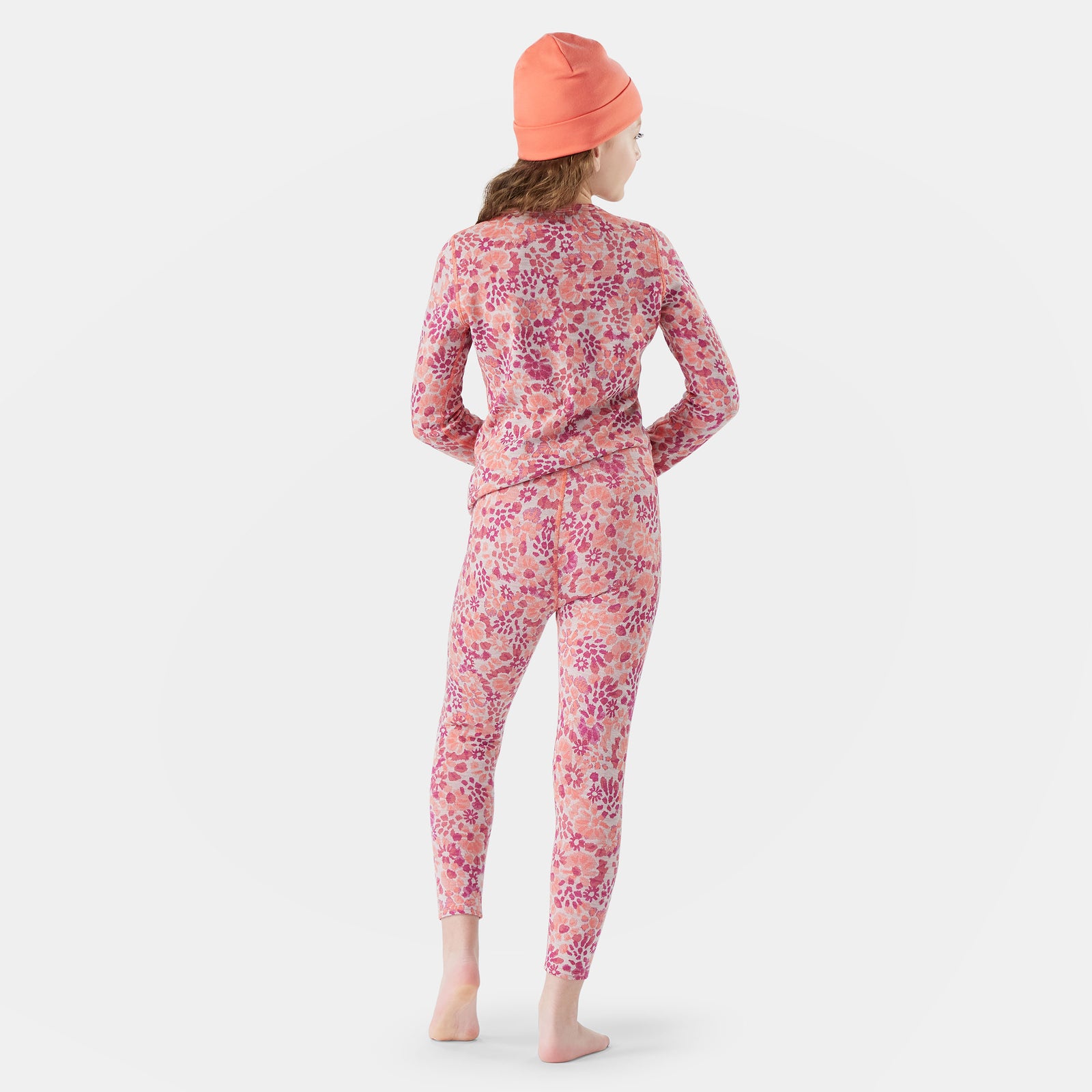 Kids' Classic Thermal Merino Base Layer Bottom Deep Navy Geo Peaks - ver - 2