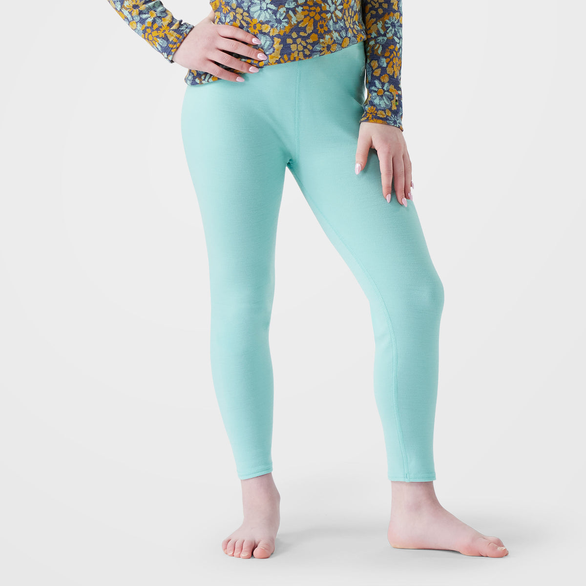 Kids' Classic Thermal Merino Base Layer Bottom Pacific Blue - 1