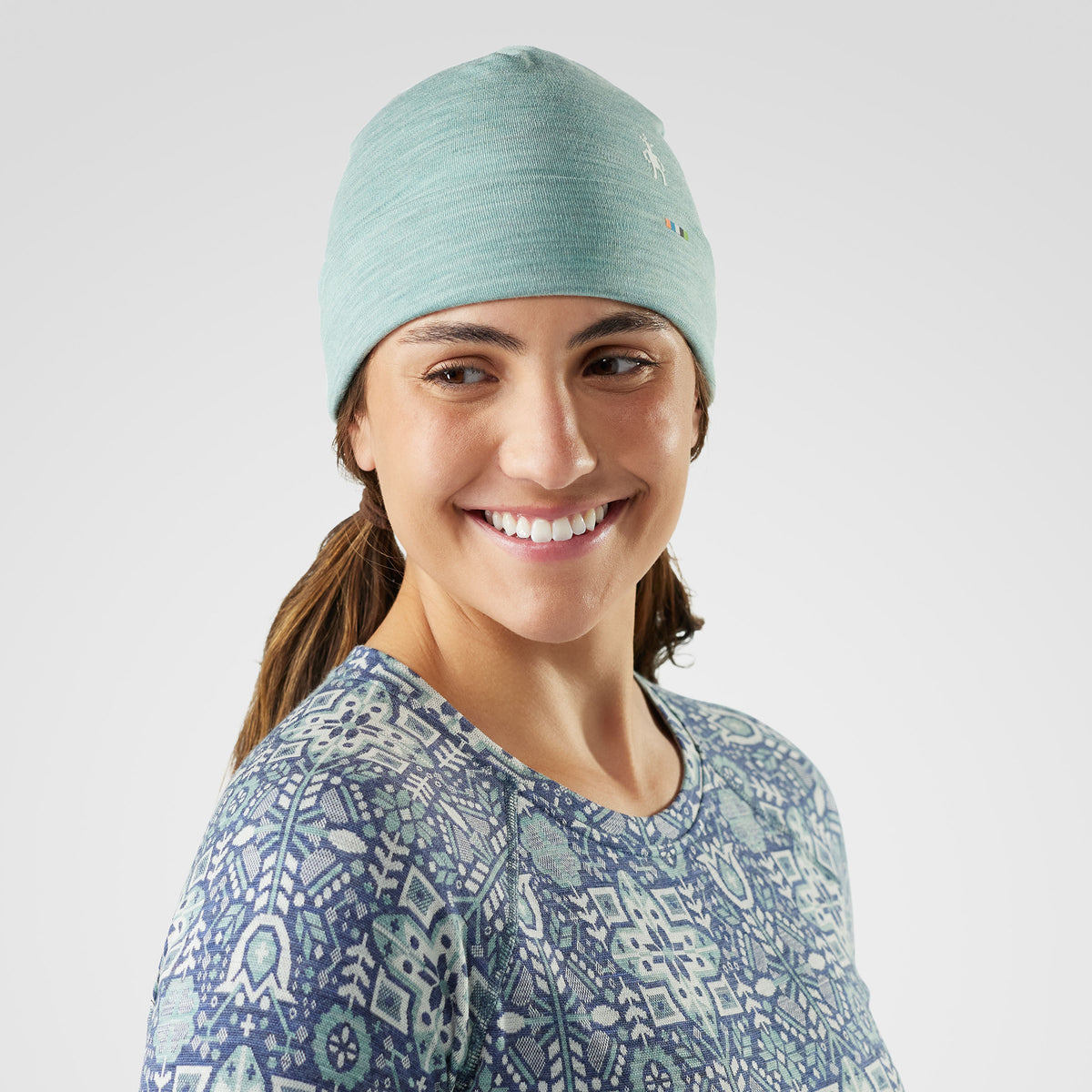 Thermal Merino Reversible Cuffed Beanie Arctic Green - 1