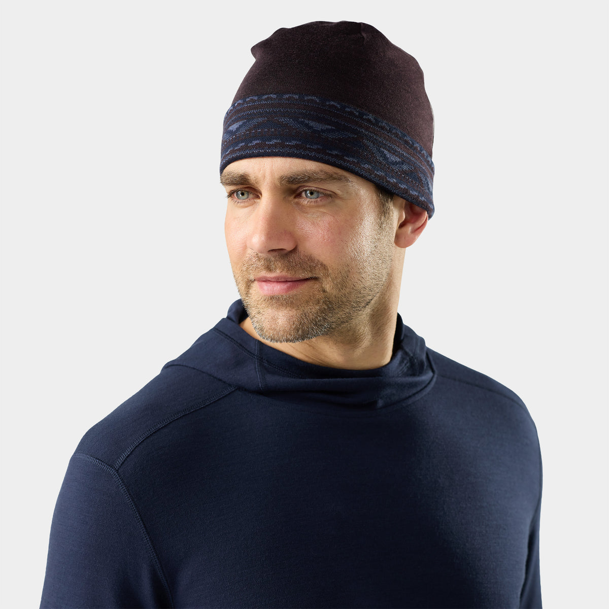 Thermal Merino Reversible Cuffed Beanie - Chalk Violet  display picture 1
