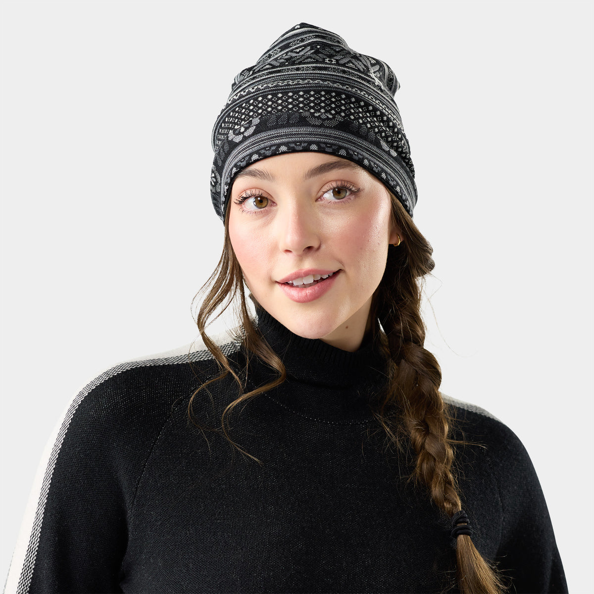 Thermal Merino Reversible Cuffed Beanie - Chalk Violet  display picture 2